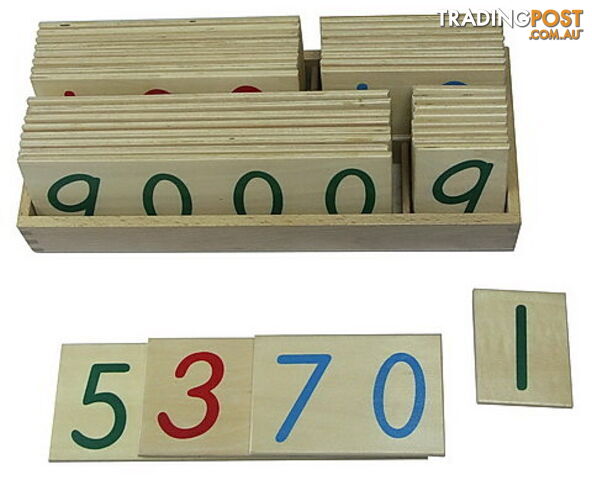 Large Number Cards 1-9000, Wood - MA012.303800