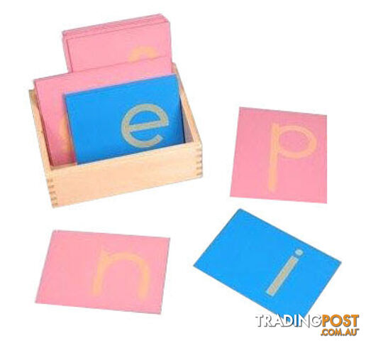 Sandpaper Letters - Lower Case Print - Blue V Pink C - LA001-1