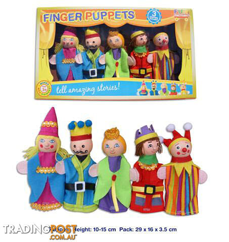 Finger puppet 5pc - King/Queen - ETL9094-K