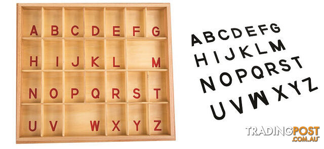 Movable Alphabet Capital Black Print with Box - LA055-3-11