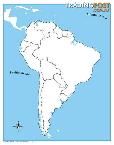 Control Map Unlabelled - South America - GE006-2