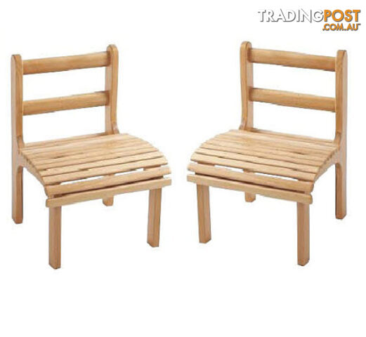 Chair Slatted Beech Wood, Child Size (Set of 2 Chairs) - FT49130