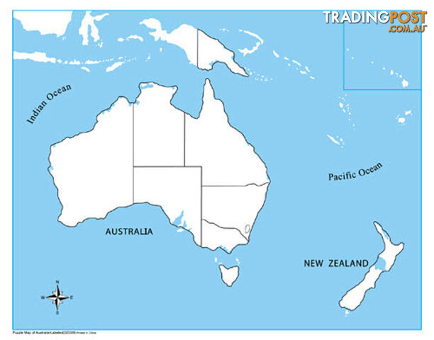 Control Map Unlabelled - Australasia - GE009-2