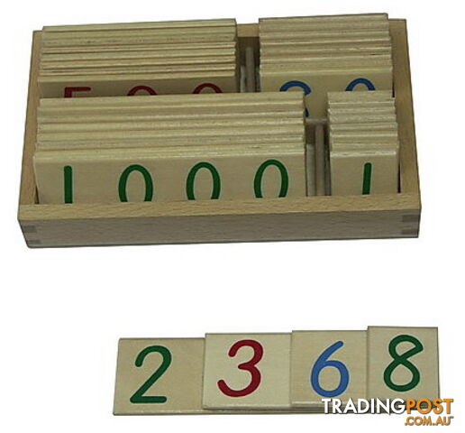 Small Number Cards 1-9000, Wood - MA015.303700