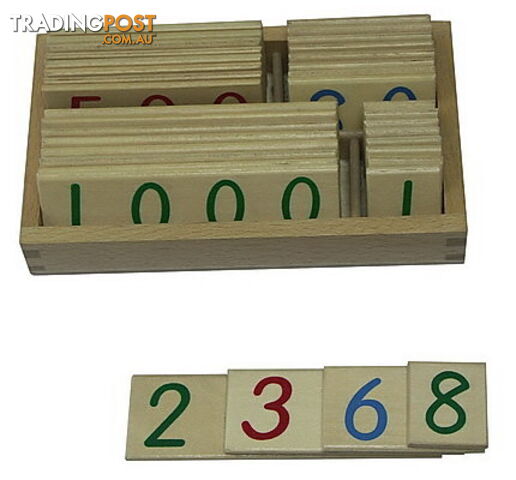 Small Number Cards 1-9000, Wood - MA015.303700