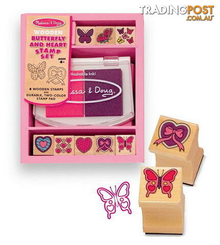 M&D - Butterfly And Hearts Stamp Set - ETM2415