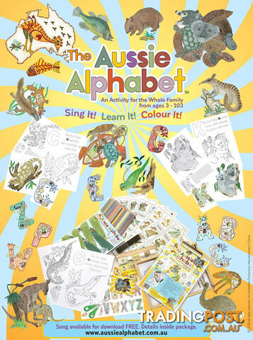 The Aussie Alphabet Activity Set & Song with FREE CD Offer - FREE Courier Delivery* - AA2491
