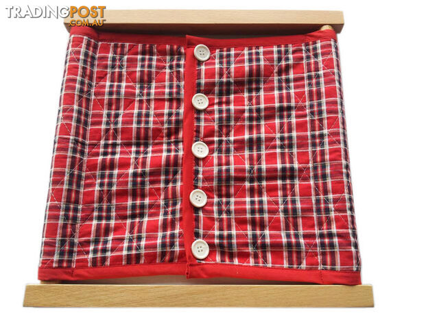 Buttoning Small Buttons - Timber Rod Frame - PR40300