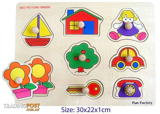 House Boat Puzzle with Knobs - ETL3045