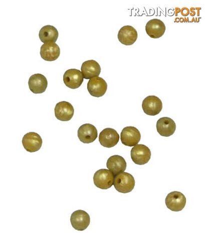 100 Golden Bead Units in Box, Plastic 6mm - MA46200