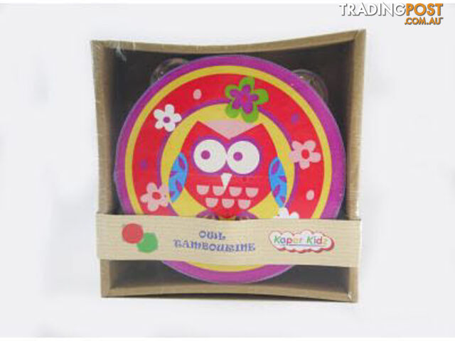 Owl Tambourine - Red - ETE0100