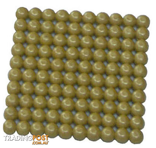 Golden Bead Square Of 100, Connected Beads - MA42600.302600