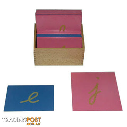 Sandpaper Letters - Cursive - Blue V Pink C - LA002-1