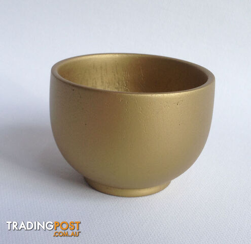 Mini Golden Wood Bowl 6cm Diameter - MA50312.800020