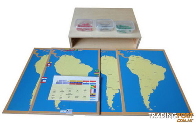 World Parts - Pin Maps of South America Set & Cabinet - GE41310.601310