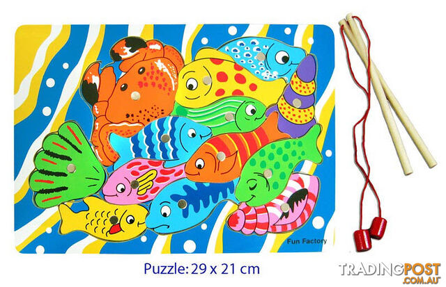 Fishing Game Magnetic Board Puzzle with 2 Rod - ETL1714