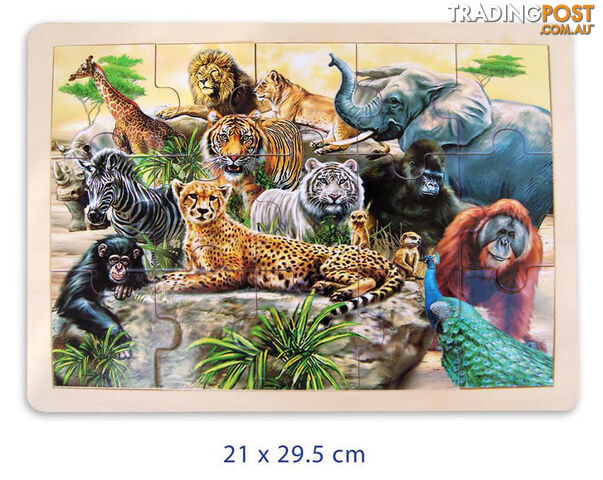 Jungle Animals Jigsaw Puzzle - 15pcs - ETL4403