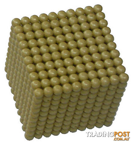 Golden Bead Cube of 1000 , Connected Beads - MA42700.302700