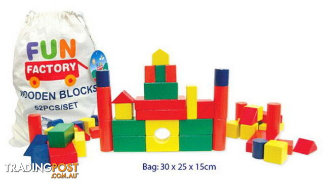 Blocks-52pc in Calico Bag (2 Left) - ETL1029