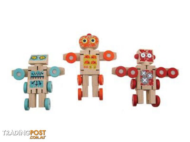 Robot Transformer - mini wooden (each) 3 left - ETE2722