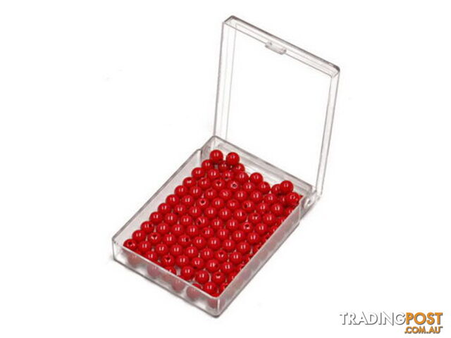 Bead Units set of 100 Red, Nylon - MA091-1