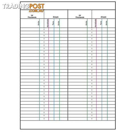 Small Bead Frame Work Sheets - MA036-1