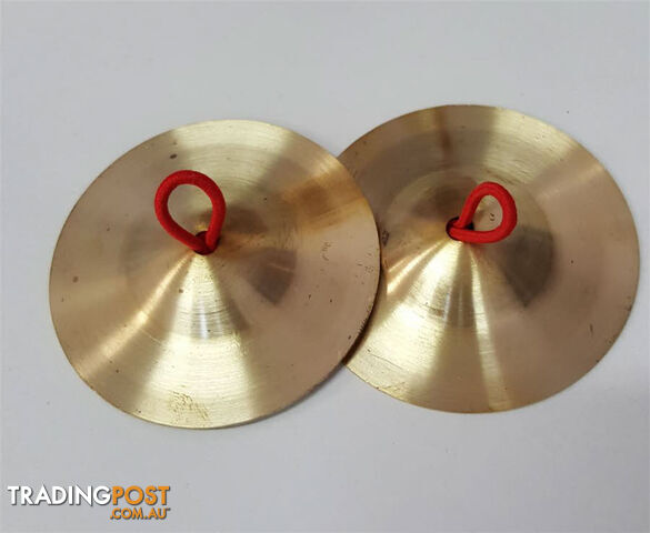 Brass Cymbals 6.5cm Dia. with string Handles - set of 2 - ETL0603