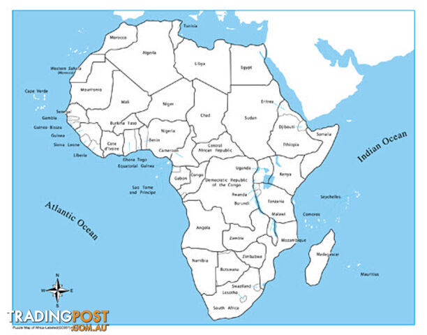 Control Map Labelled - Africa - GE007-1