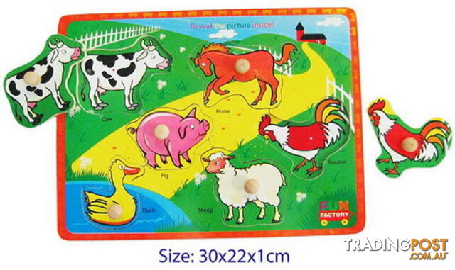 Farm Animals - Puzzle with Knobsh - ETL0003