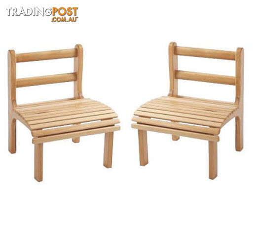 Chair Slatted Beech Wood, Young Infant Size (Set of 2 Chairs) - FT49100-1