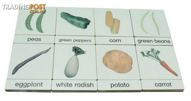 Classification 3 Part Timber Cards - Vegetables No1 - ALA46403