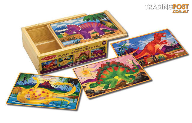 M&D - Dinosaurs Puzzles in a Box (set of 4) - ETM3791