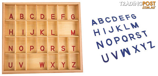 Movable Alphabet Capital Blue Print with Box - LA055-2-11