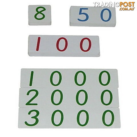Small Number Cards 1-3000, Plastic - MA43500