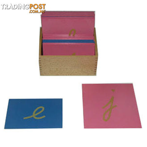 Sandpaper Letters - Cursive - Blue V Pink C - ALA002-1