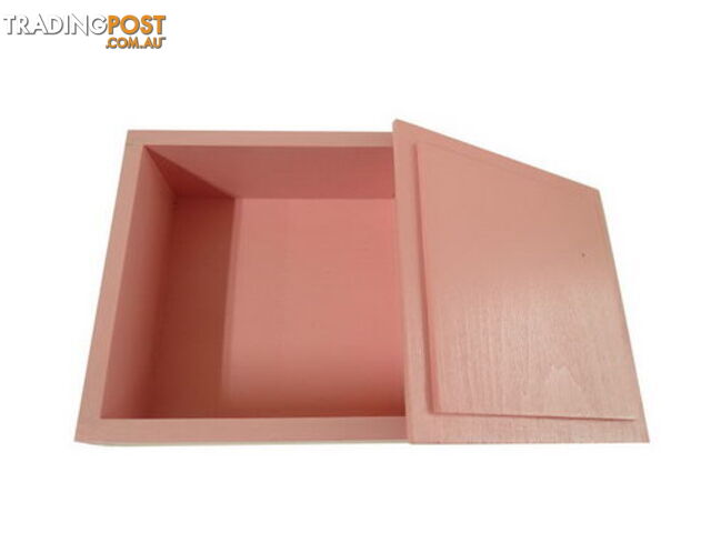 Wooden Language Box with Lid - Pink - LA45700