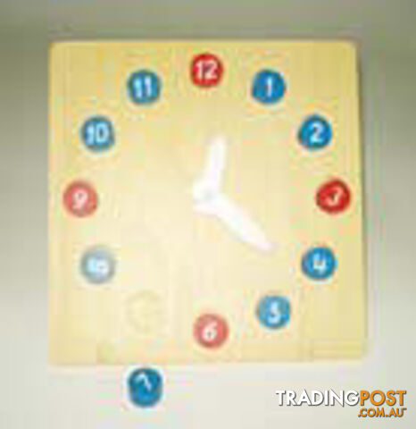 Clock with Removable Numbers (Timber) - SE50523