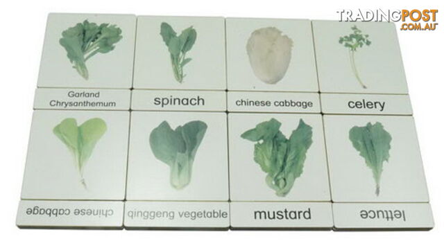 Classification 3 Part Timber Cards - Vegetables No2 - LA46404