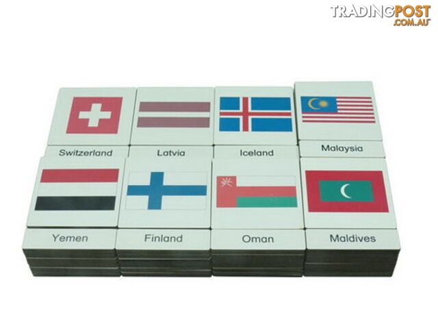 Classification 3 Part Timber Cards - European Flags - A406416
