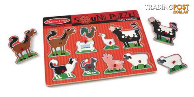 M&D - Farm Animals Sound Puzzle - 8pc - ETM0726