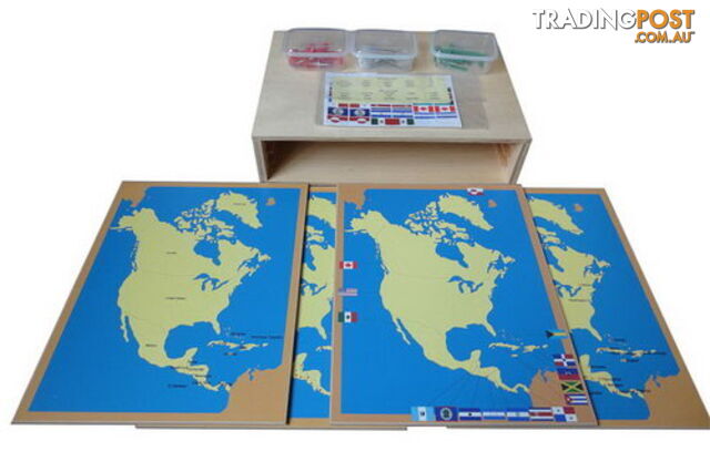 World Parts - Pin Maps of North America Set & Cabinet - GE41210.601210
