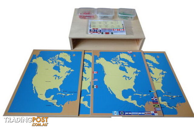 World Parts - Pin Maps of North America Set & Cabinet - GE41210.601210