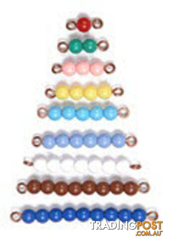 Bead Stair Bars 1-9 Coloured Individual Beads - MA046