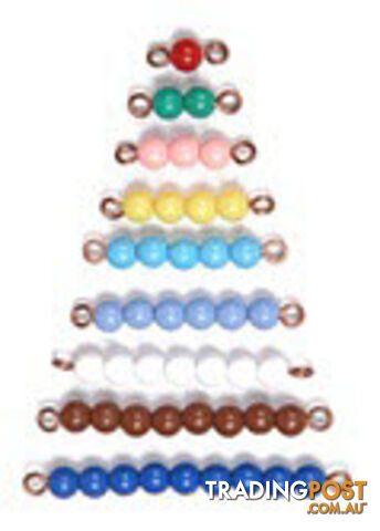 Bead Stair Bars 1-9 Coloured Individual Beads - MA046