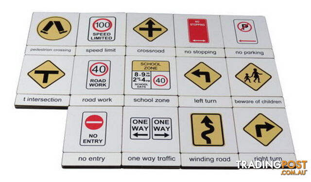 Classification 3 Part Timber Cards - Traffic Signs No2 - 406420