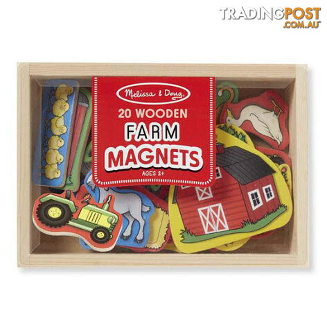 Magnetic Wooden Farm Set in Box 20pcs - ETM9279