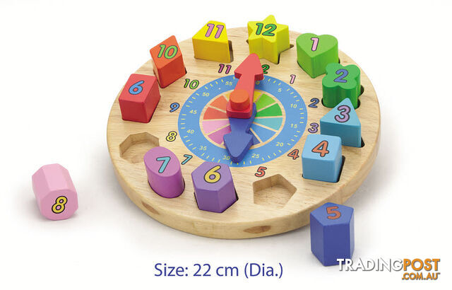 Clock with Shaped Block Puzzle - ETL9235