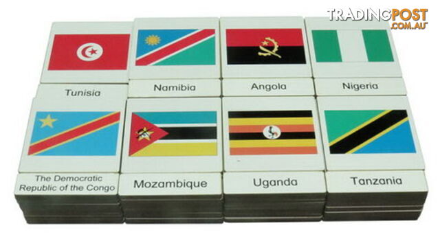 Classification 3 Part Timber Cards - African Flags - A406418