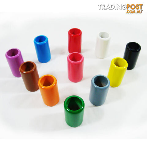 Set Of 11 Coloured Pencil Holders - Timber Round - LA41300