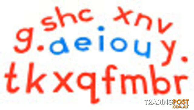 Movable Alphabet - Small Print Red C Blue V - LA011-5.404300